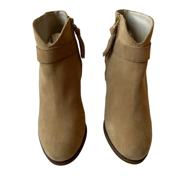 Boden Boots Tan Faux Suede Western Ankle Boot Studs Straps Women's Size 36 5.5 - Picture 7 of 11